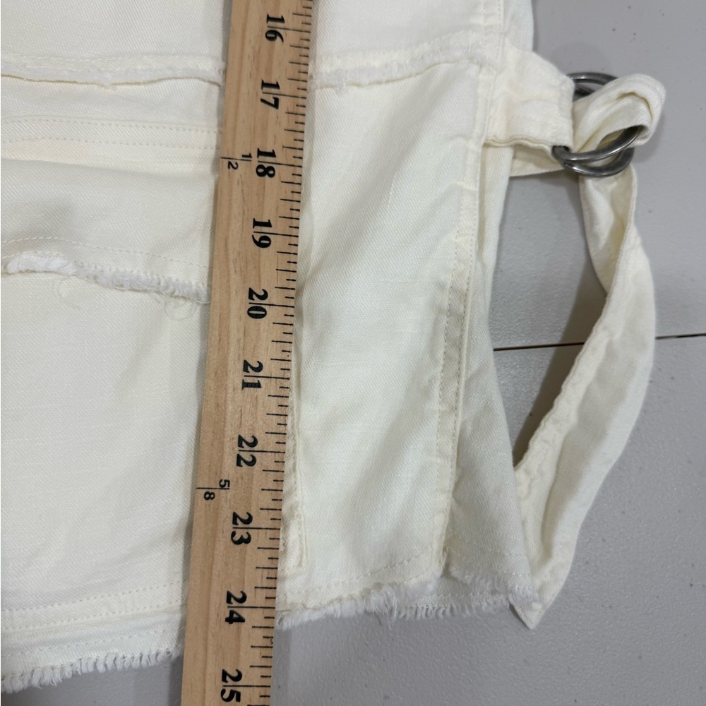 Free People Linen Blend Frayed Edge Blazer Size Medium - Picture 8 of 8